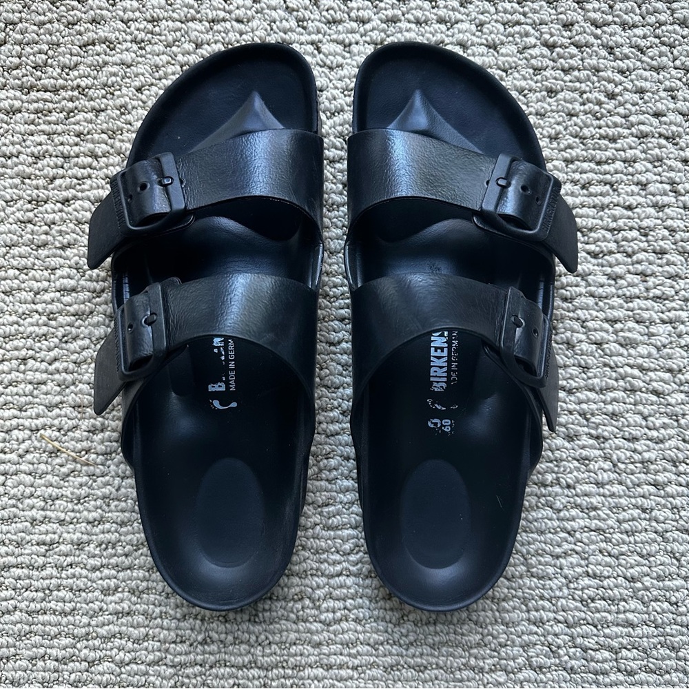 Birkenstock Arizona EVA Black Double Strap Sandals Size 40